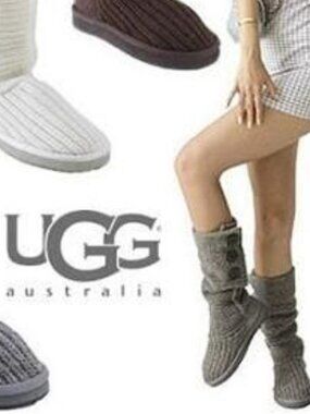 NIB UGG Cardy Gray Knit Grey Boots